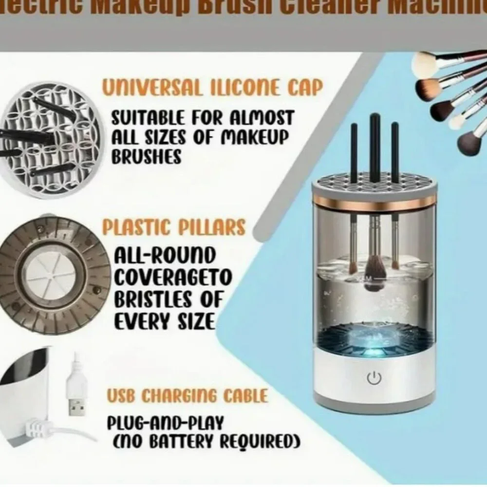 USB Rechargeable Electric Makeup‎ Brush Cleaner - NWT